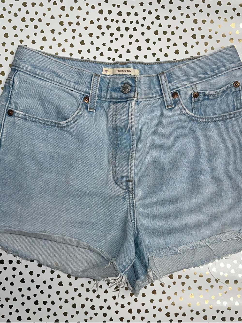 Levi's Women's Light Blue Denim Cutoff Shorts